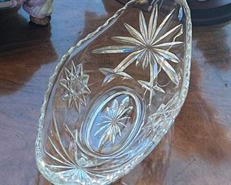 Crystal candy dish oval