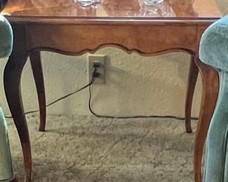 End table, wood, ornate carvings