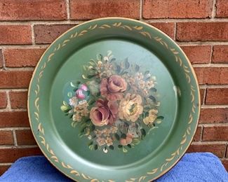 MCM Tole Painter Platter