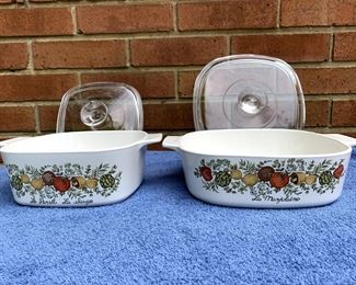 Spice of Life Corningware Covered Dishes