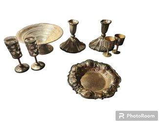 Various Sterling including Goblets