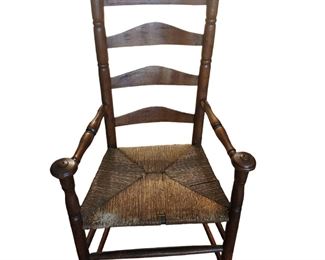 Shaker style ladder back chair some damage to seat