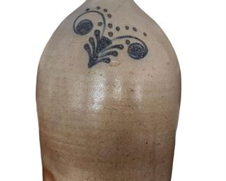 Antique stoneware jug with Cobalt Blue Decoration