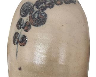 Antique stoneware jug with Cobalt Blue Decoration