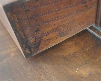 English, Cherry Early 1800s slant front, Bookcase/Secretary, hand forged metal hardware 76 inches by 3 feet across by 20 inches 