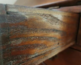 English, Cherry Early 1800s slant front, Bookcase/Secretary, hand forged metal hardware 76 inches by 3 feet across by 20 inches 