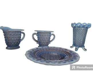 Antique Hobnail set including dessert plate