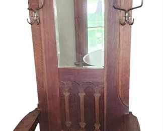 Antique Hall tree 