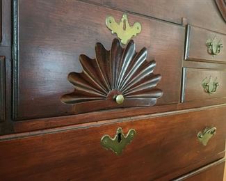 Late 1700s Cherry Queen Anne High Boy 11 drawer chest on chest
81 inches H by 3 feet across by 18 inches