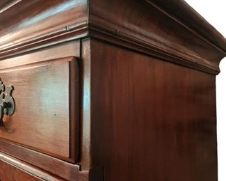 Highboy Cherry Chippendale period  8 drawer chest on chest 