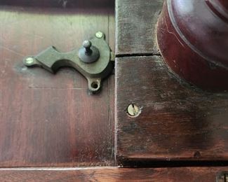 A Period  Tilt-Top, claw foot table hand forged brace 28 inches round by 29 inches