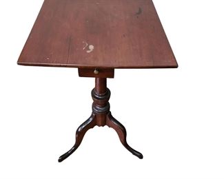 Cherry Candle stand with drawer late 1800s