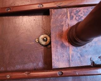  A Period Tilt Top claw foot table with hand-forged brace