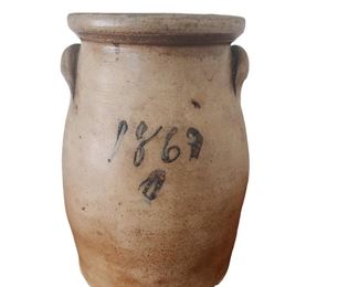 Cobalt Marked 1867 pottery jar