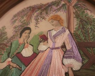 LA Mode Illustree Oval Embroidery Silk Watercolor