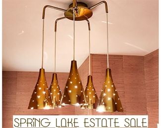 Vintage MCM light fixture by Paavo Tynell. 