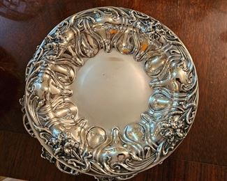 Art nouveau sterling compote