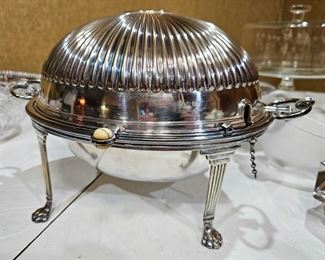 Antique silver plated bread warmer