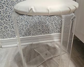 Vintage lucite vanity stool
