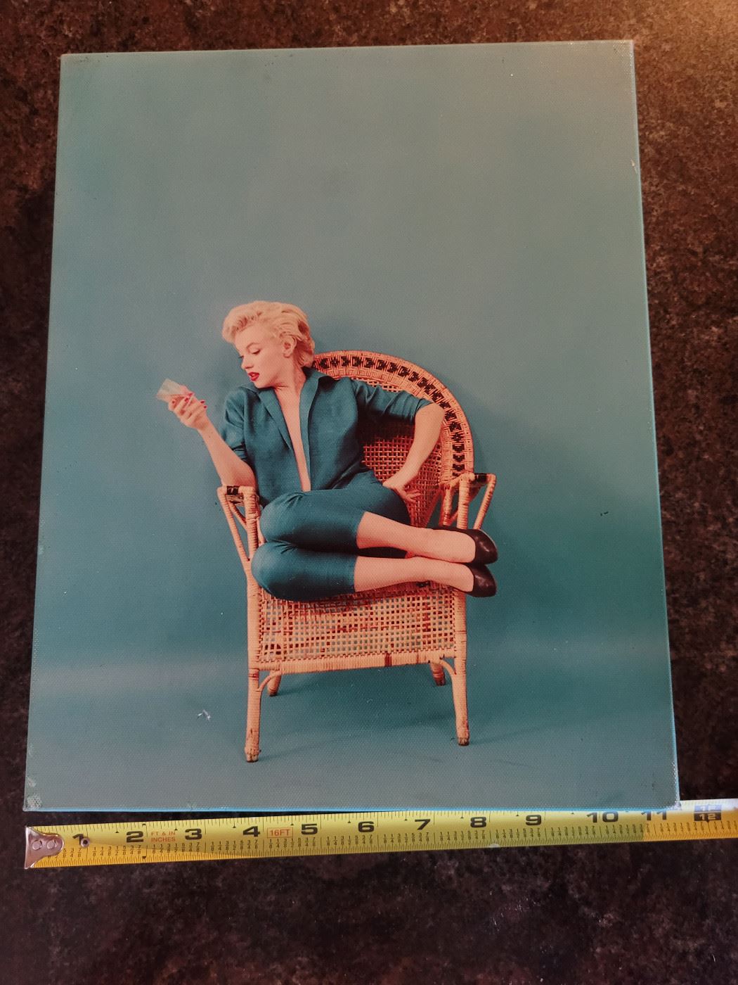 1954 Milton Green Photos or  Marilyn Monroe "The Wicker Chair Sitting"  12x17 Photo