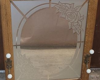 Acid cut design mirror coat hanger