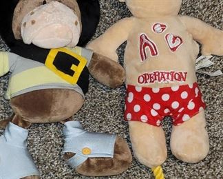 Hasbro Operation Sam and stuffed animal