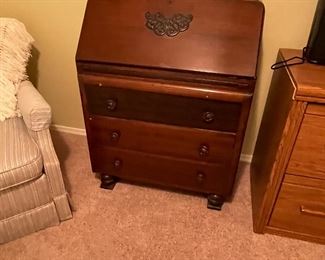 drop front ladies vintage desk