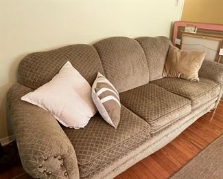 nice sofa w/nailhead trim