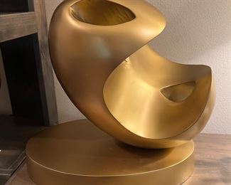 RH Olive Object Large Brass Sculpture