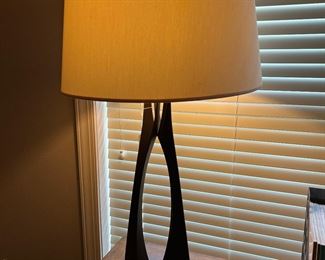 metal lamp w/matching floor lamp
