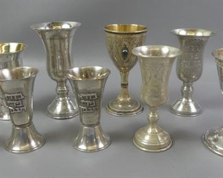 Judaic sterling cups
