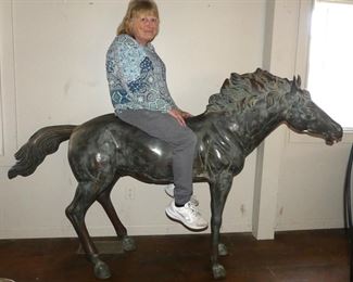 3/4 life size bronze horse (rider sold separately!)