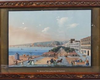 G. Scoppa gouache of Naples Italy 