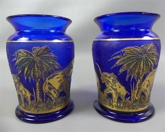 Rare Moser cabinet vases