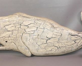 2 Beckenhaupt carved whale plaques