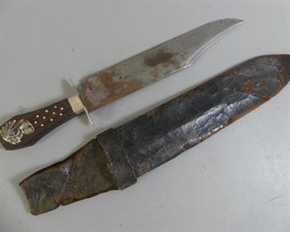 Bowie knife with Indian