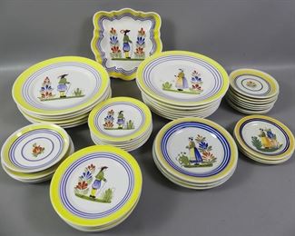 4 lots of French Quimper pottery 