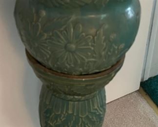 Vintage Pottery Pedestal Planter