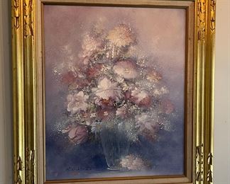Signed Floral Painting 