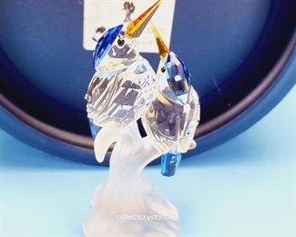 Swarovski Malachite Kingfishers