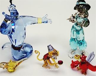 Swarovski Disney Aladdin: Jasmine, Gene, Abu, & Lago
