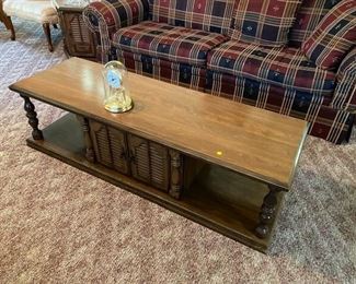 COFFEE TABLE AND TWO END TABLES