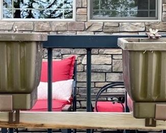 Pair Of Railing Planter Boxes With Metal Holders