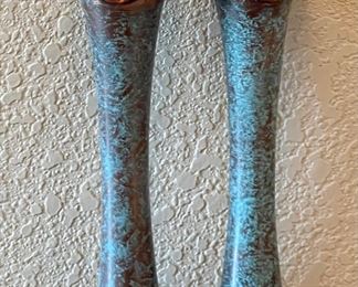 (2) Nambe Copper Canyon Lisa Smith MTO151 Candle Holders
