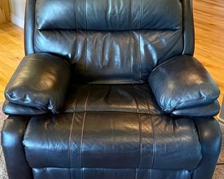 Dark Brown Electric Rocking And Reclining Leather Chair