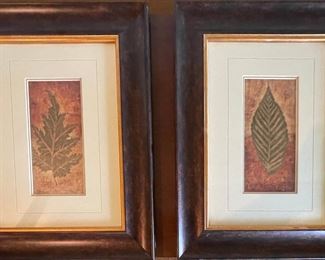 (2) Framed Leaf Prints By Lund Made In Canada