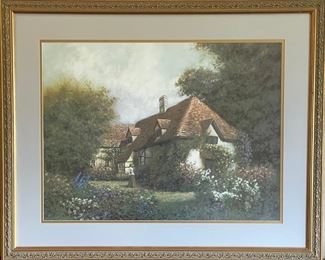 Dwayne Warwick Limited Edition Number 417/2950 Cottage Print In Frame
