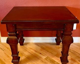 Solid Dark Wood Side Table 
