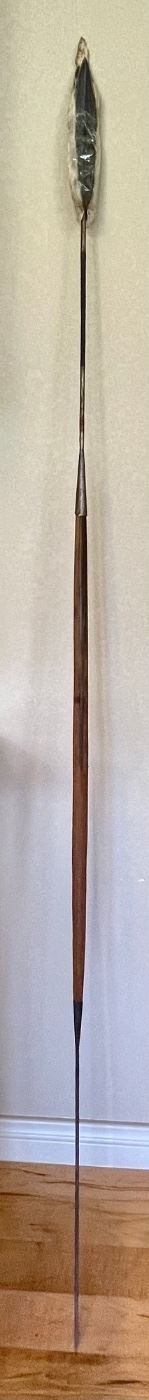 Vintage African Maasai Spear With Hide Cover