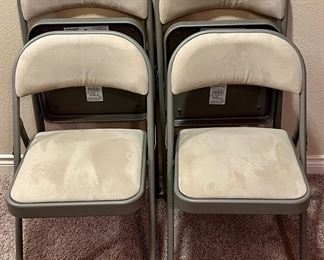 Set Of 4 Suddencomfort Folding Chairs With Padded Seats 